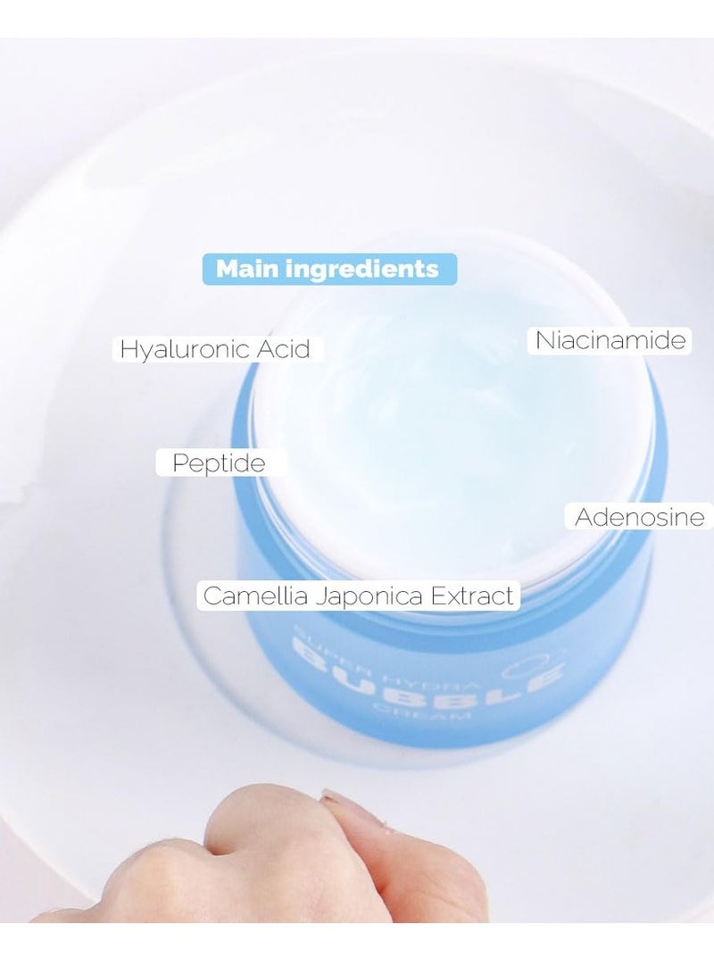 PRETTYSKIN Super Hydra Bubble Skincare Cream 3.38fl.oz.(100ml) Hyaluronic Acid | Hydrating & Moisturizing, Water drop gel type cream, Korean skincare - Image 3