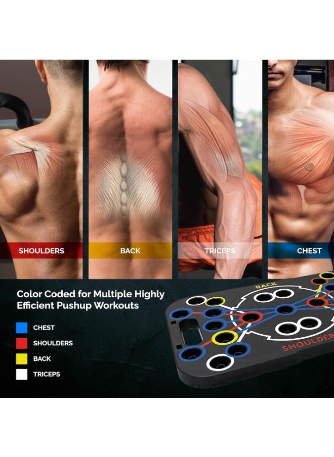 EHOME 54 in 1 Upgraded Foldable Push up Board ,Multi-Functional Push Up Bar, Resistance Bands with Handles and Jumping Rope, at Home Workout Equipment for Perfect Push Up  - Image 3