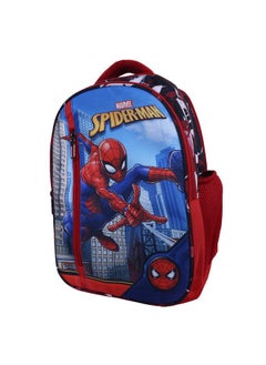Kuber Industries Kuber Industries Marvel Spiderman Backpack|4 Compartment School Bags for Kids|Durable School Bags for Boy Travel,School with Zipper Closure (Red)  - Image 2