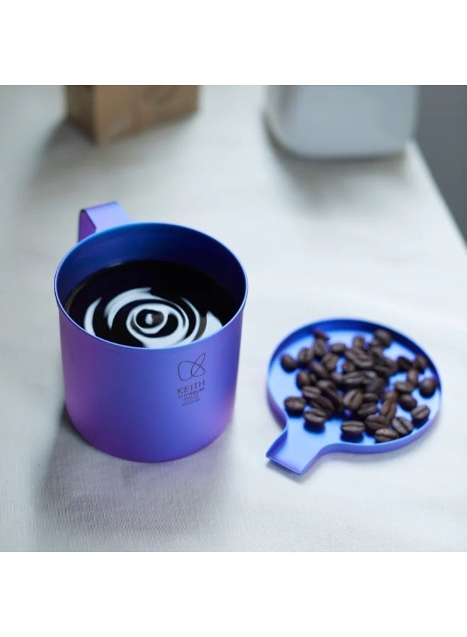 KEITH Titanium CC Colorful Mug Marine Blue, Double-Wall Titanium Coffee Mug 400ml Lightweight Thermal Cup - Image 2