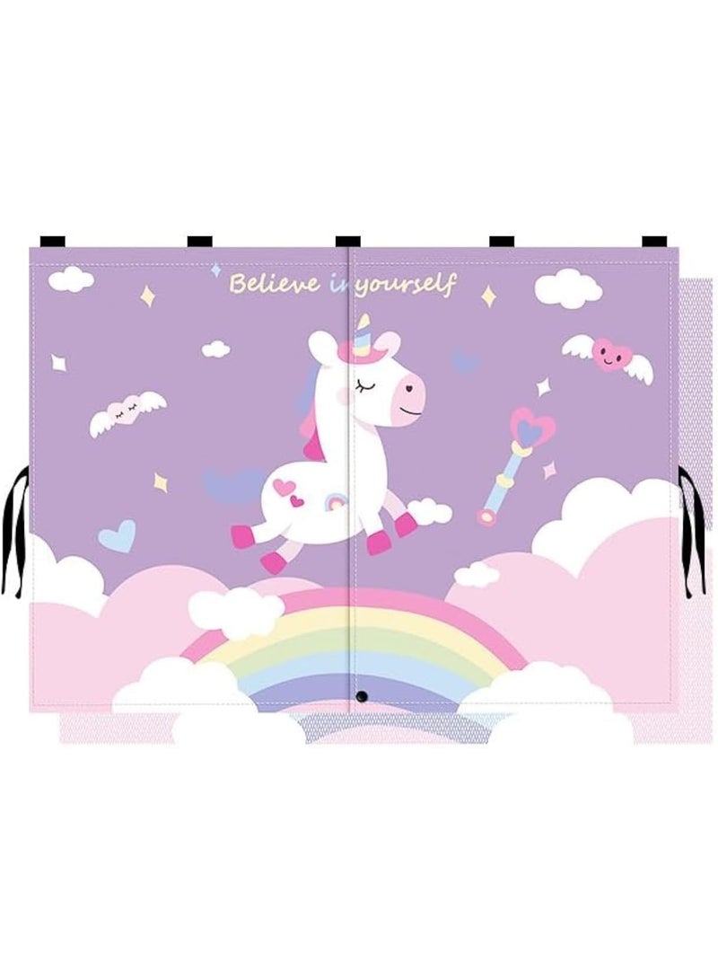 LIMOS Car Window Shades for Baby Double Layer Magnetic Car Sun UV Protection Curtain with Cute Patterns Full & Half Shade Options - Image 1