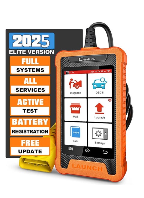 LAUNCH Creader Elite Bi-Directional OBD2 Scanner for Toyota Lexus, 2025 Full System Diagnostic Scan Tool, All Reset Service Code Reader, ECU Coding, Battery Registration,AUTO VIN,Lifetime Free Update