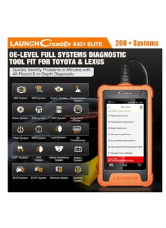 Launch LAUNCH Creader Elite Bi-Directional OBD2 Scanner for Toyota Lexus, 2025 Full System Diagnostic Scan Tool, All Reset Service Code Reader, ECU Coding, Battery Registration,AUTO VIN,Lifetime Free Update  - Image 5