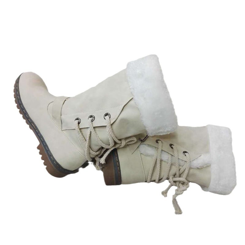 Factory Large Size Snow Boots 40414243 Thick Wool Cotton Boots Women'S Boots Long C- 12 - Image 4