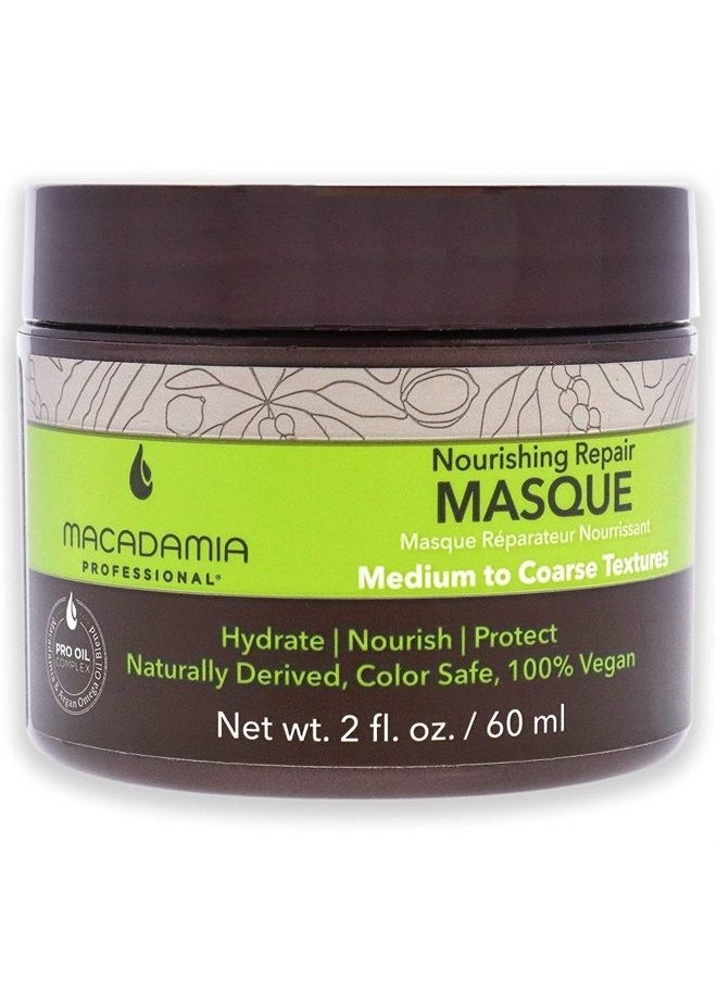 Macadamia Professional - Hair Care Sulfate & Paraben Free Natural Organic Cruelty-Free Vegan Hair Products Nourishing Repair Masque -Replenishes Moisture, Strengthens and Improves Elasticity,2 fl Oz - Image 1