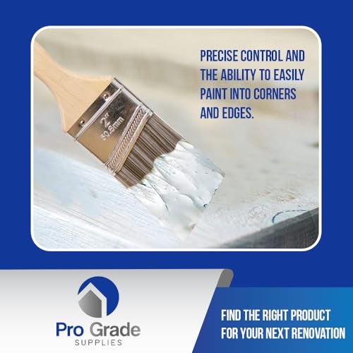 Pro-Grade 10 Pack Pro-Grade Premium Wall/Trim House Paint Brush Set Great for Professional Painter and Home Owners Painting Brushes for Cabinet Decks Fences Interior Exterior & Commercial Paintbrush. - Image 5