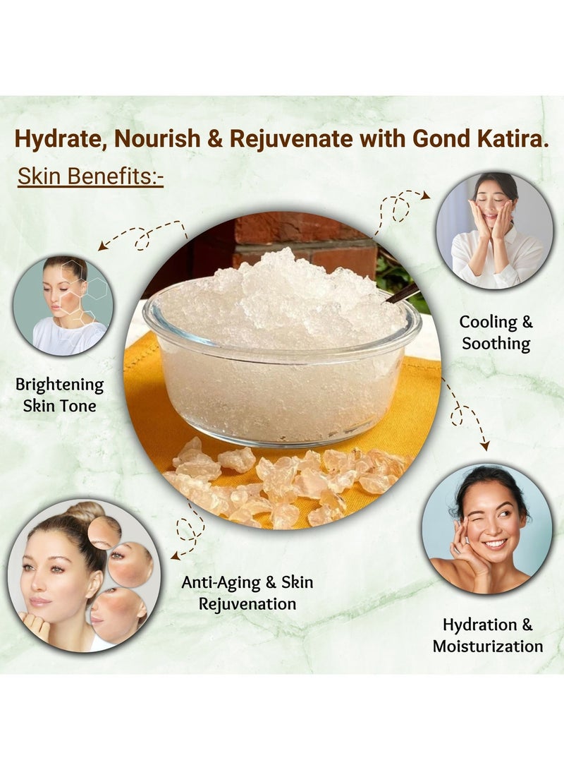 Bliss of Earth Premium Gond Katira AA Grade 100g, Tragacanth Gum, Natural Cooling Crystal For Summer Drinks, Falooda & Desserts - Image 5