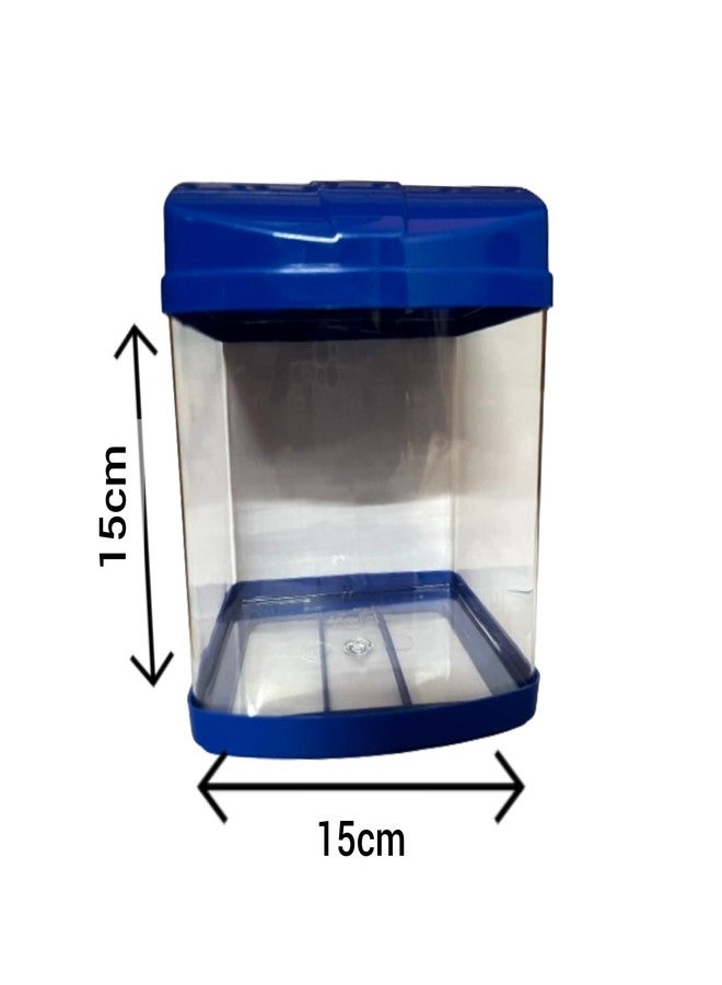 Mini Aquarium Fish tank | Suitable for all small fishes like Betta, Guppy, Gold and Shrimp | Color may vary - Image 4