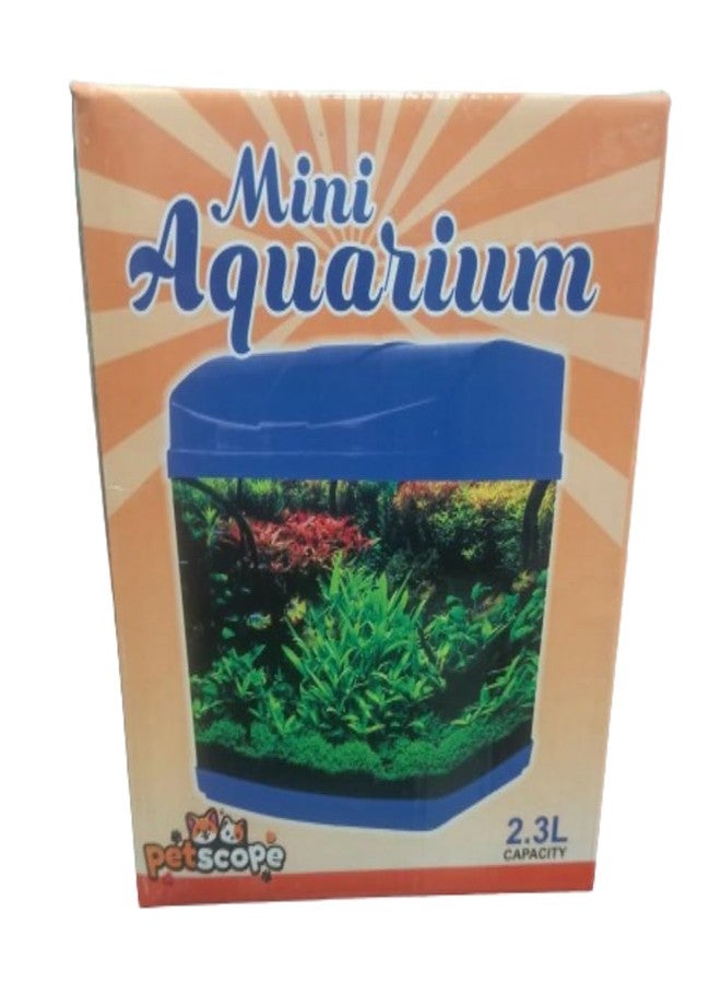 Mini Aquarium Fish tank | Suitable for all small fishes like Betta, Guppy, Gold and Shrimp | Color may vary - Image 1