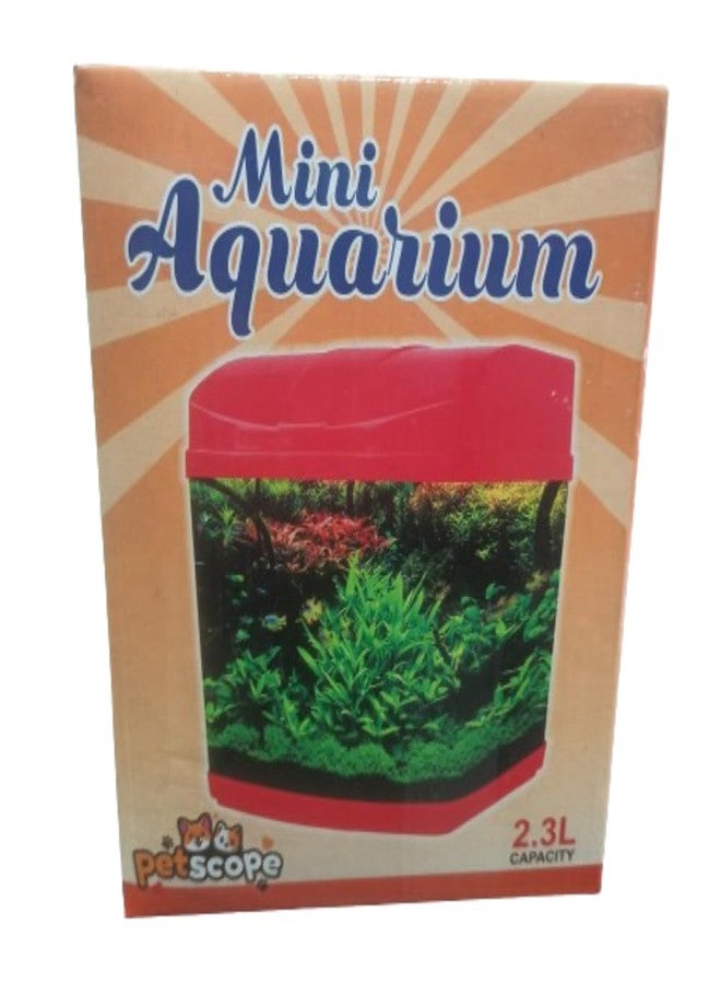 Mini Aquarium Fish tank | Suitable for all small fishes like Betta, Guppy, Gold and Shrimp | Color may vary - Image 3