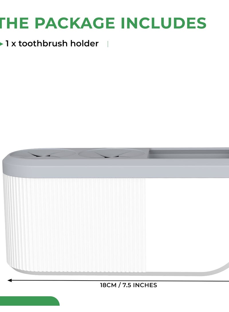 Excefore Large Wall Mounted Toothbrush Holder, Easy Installation, Multifunctional; Electric Toothbrush Holder, Toothbrush Holder - Image 2