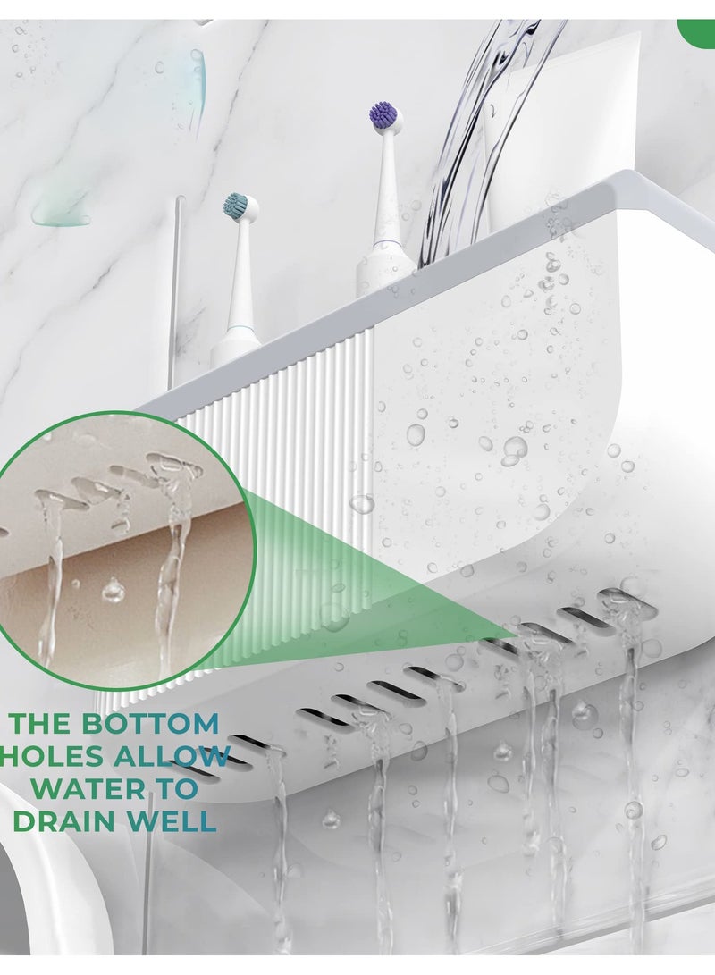 Excefore Large Wall Mounted Toothbrush Holder, Easy Installation, Multifunctional; Electric Toothbrush Holder, Toothbrush Holder - Image 4