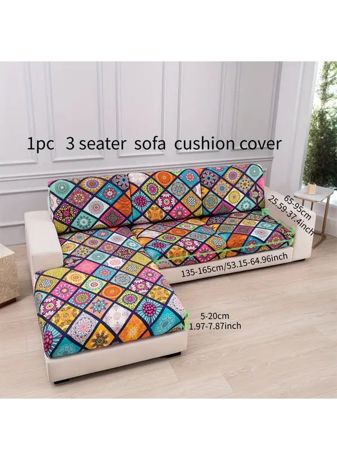 غطاء أريكة لـ 3 أشخاص بتصميم ماندالا - قابل للغسل - صديق للحيوانات الأليفة - بوهيمي - Image 1
