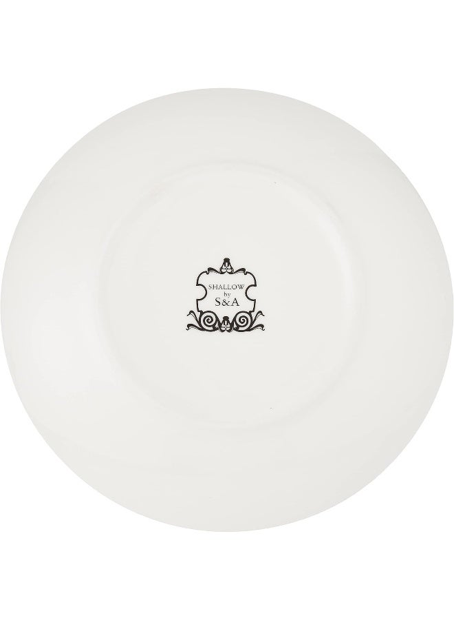 Shallow Bone China Cups And Saucers Set, White/Gold, 220Cc, Ts-200-Lin-D, 15 Pieces - Image 4