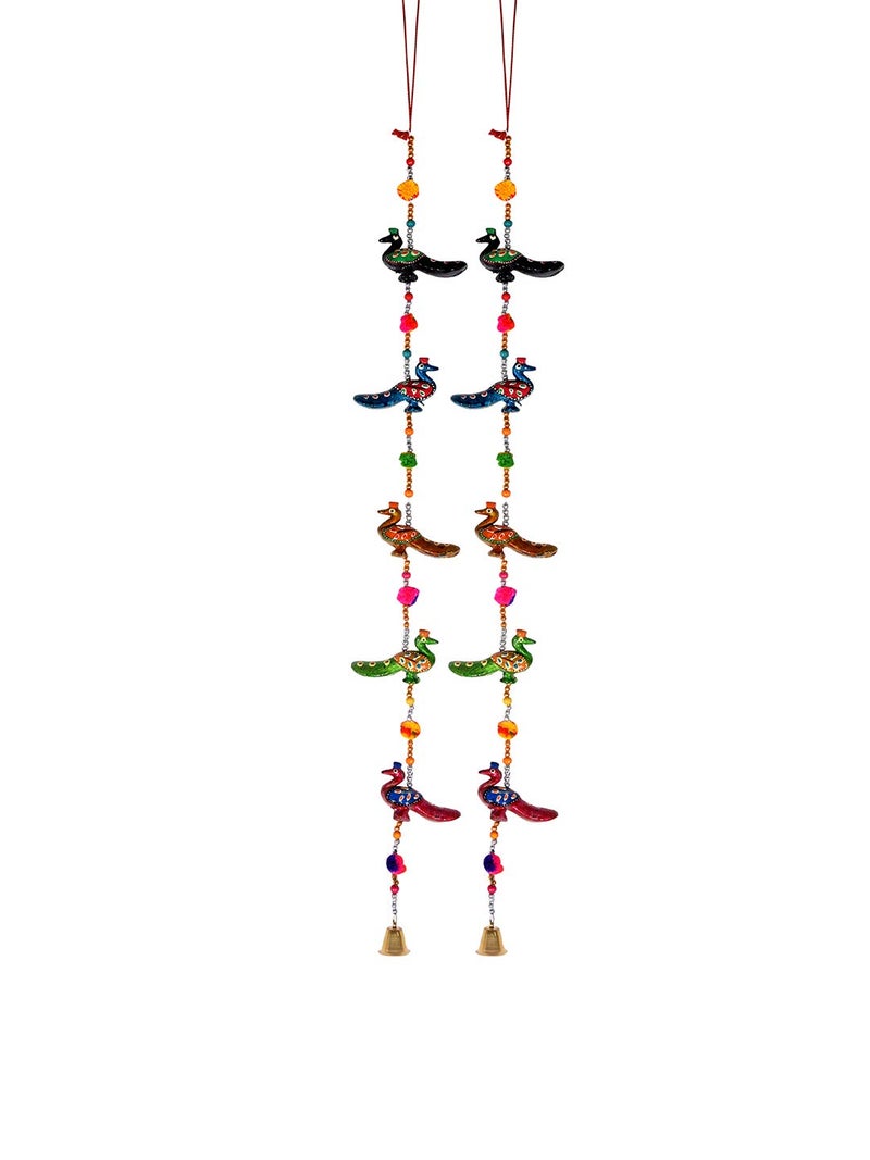 DreamKraft Decorative Peacock Door Hangings (Multi Color, 96 CM) -Set of 2 - Image 4