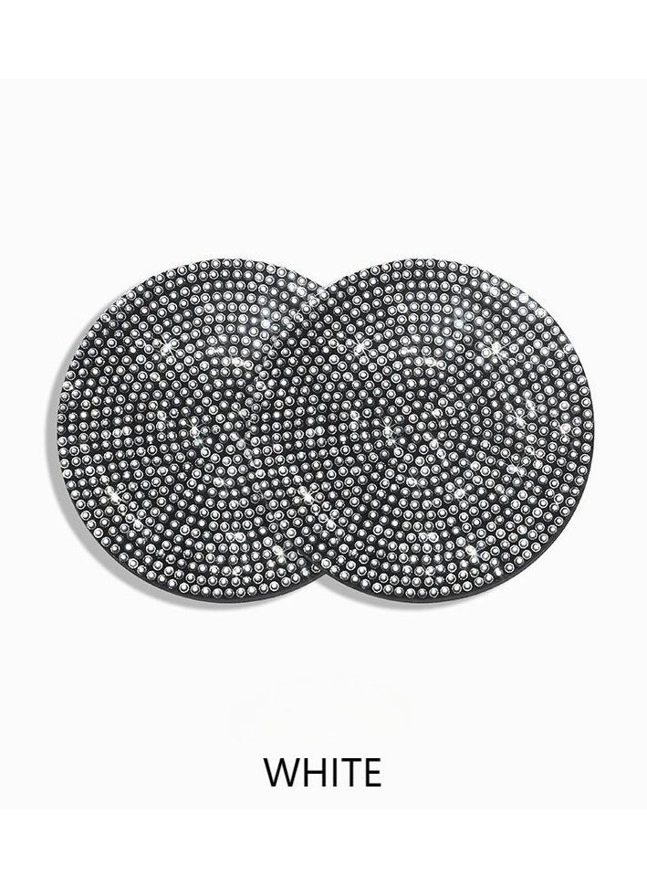 Car Round Coasters 2 Pcs Bling Rhinestone Holder Coasters Rubber Inlay Diamond Design Car Coasters Car Interior Decoration Anti-Slip Shockproof Universal Fashion - pzsku/ZDDFEF1B40FB186A6A4E5Z/45/1741682087/a0eacdc3-3510-48b4-84b1-98846aa7a8bd