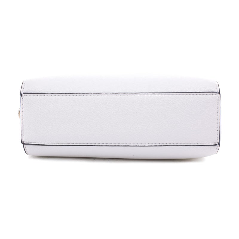 EVVE Crossbody Bags for Women Trendy Triple Zip Small Crossbody Camera Bag Purse with Wide Guitar Strap | White - Image 5