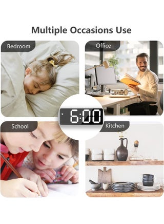 Smart LED Digital Alarm Clock, Electric Nightlight with 3 Adjustable Brightness, Voice Control, for Home, Bedroom, Black - view 5