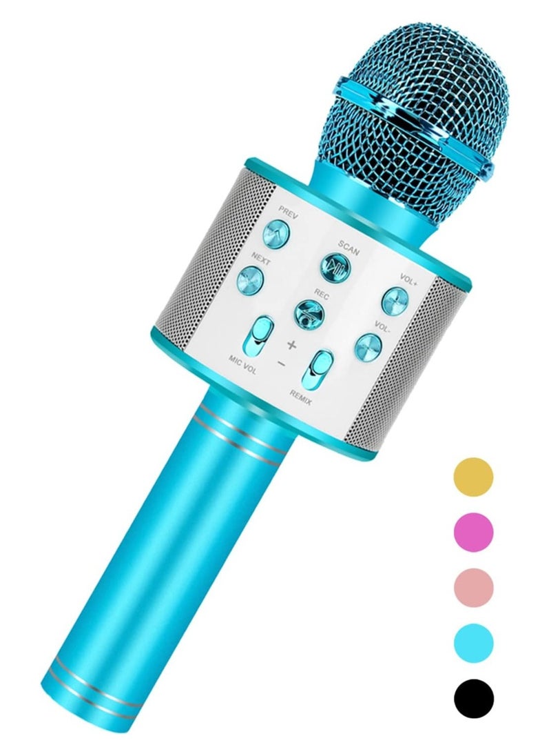 ELTRAZONE - Karaoke Microphone for Kids Adults,Portable Bluetooth Microphone for Singing Professional Voice Changer Blue Microphone Wireless Birthday Gifts for 3 4 5 6 7 8 + Year Old Boys Girls Toys - Image 1
