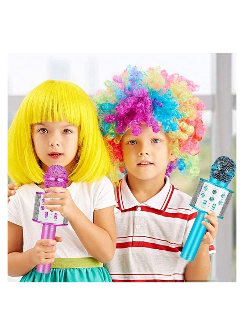 ELTRAZONE - Karaoke Microphone for Kids Adults,Portable Bluetooth Microphone for Singing Professional Voice Changer Blue Microphone Wireless Birthday Gifts for 3 4 5 6 7 8 + Year Old Boys Girls Toys - Image 1