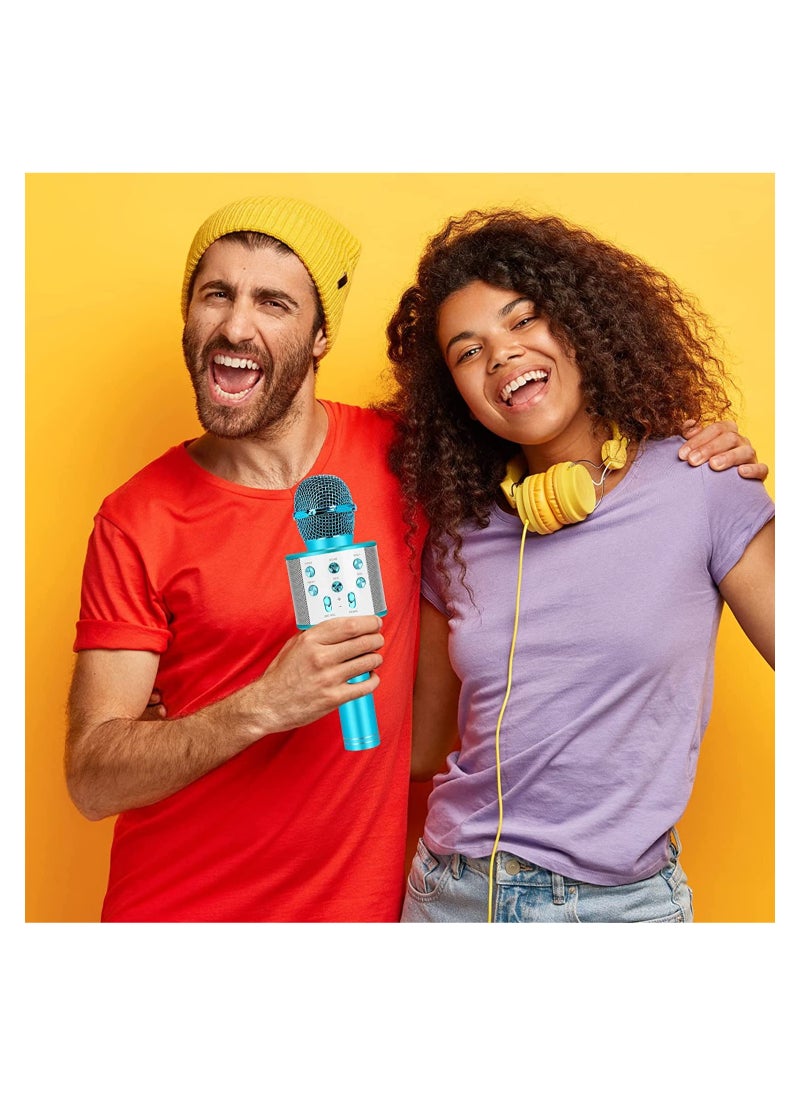 ELTRAZONE - Karaoke Microphone for Kids Adults,Portable Bluetooth Microphone for Singing Professional Voice Changer Blue Microphone Wireless Birthday Gifts for 3 4 5 6 7 8 + Year Old Boys Girls Toys - Image 1
