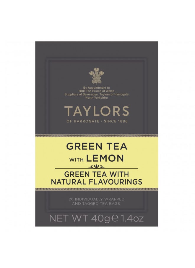 Taylors Of Harrogate Taylors of Harrogate Green Tea with Lemon, 20 Count (Pack of 1)  - Image 2