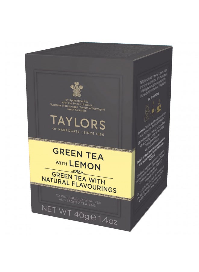 Taylors Of Harrogate Taylors of Harrogate Green Tea with Lemon, 20 Count (Pack of 1)  - Image 1