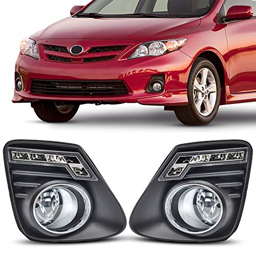 DLAA Fog Lights DRL Led & Halogen Bulbs for Toyota Corolla/Altis 2011 2012 2013 Fog Lamps Assembly Replacement - Image 1