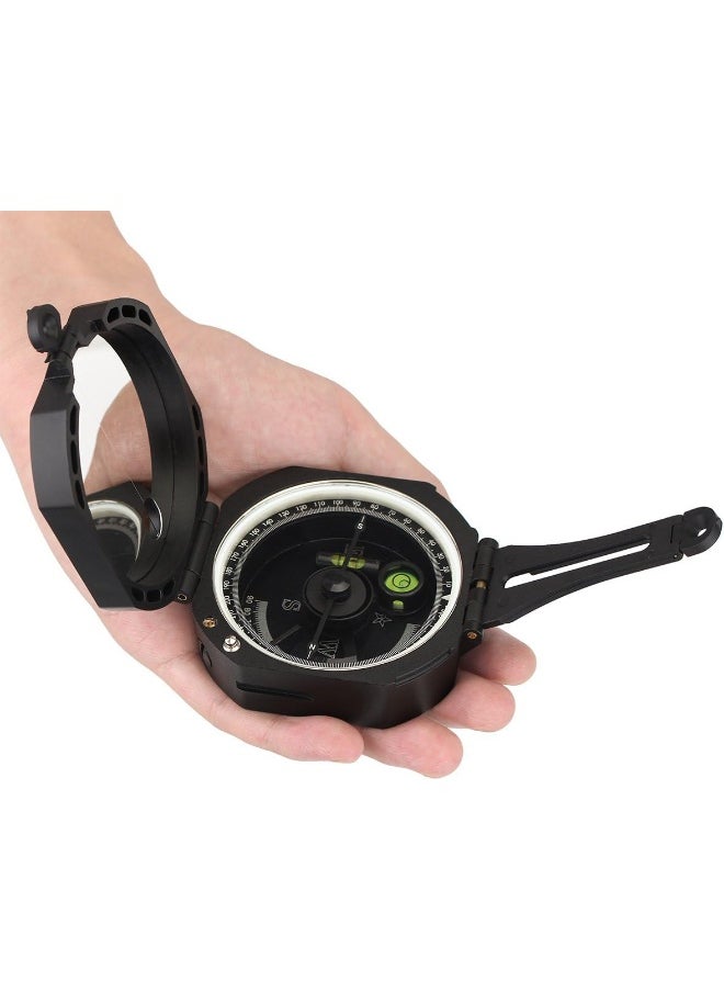 SVBONY Comping Military Compass Multifunction Compass Lensatic Sighting Fluorescent Waterproof for Hunting Hiking with Carrying Case and Strap