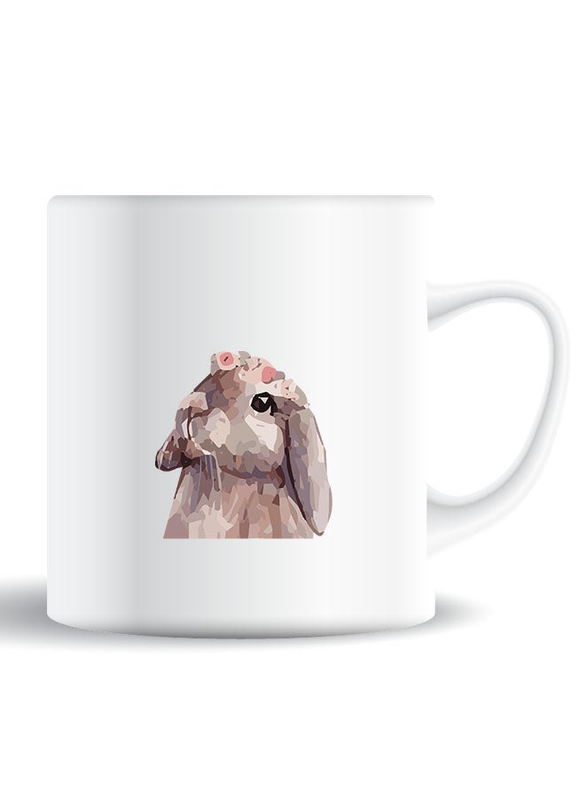 Theodor Premium Quality Two Sided Printed Coffee Mug Tea Cup Rabbit For Home Office, Kids Men Women - Image 1