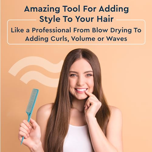 GUBB Pin Tail Hair Comb & Hook Hair Comb | Durable, Lightweight Styling Tools - Santorini Hues - Image 3