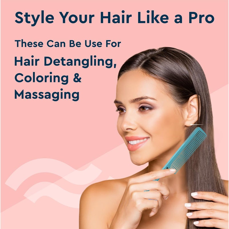 GUBB Pin Tail Hair Comb & Hook Hair Comb | Durable, Lightweight Styling Tools - Santorini Hues - Image 4