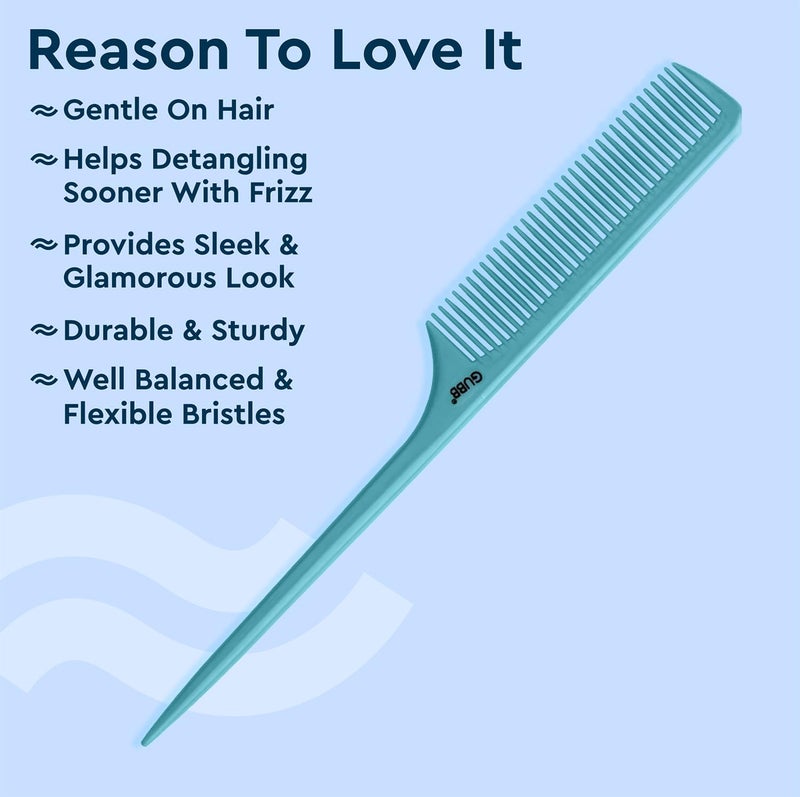 GUBB Pin Tail Hair Comb & Hook Hair Comb | Durable, Lightweight Styling Tools - Santorini Hues - Image 2
