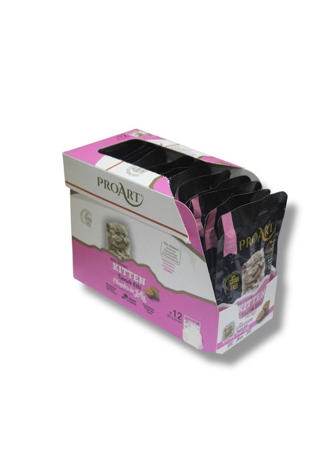PROART Kitten Jelly With Chicken 85g X12 Box - Image 3