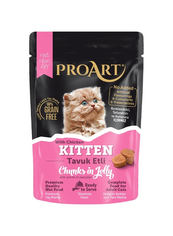 PROART Kitten Jelly With Chicken 85g X12 Box - Image 5