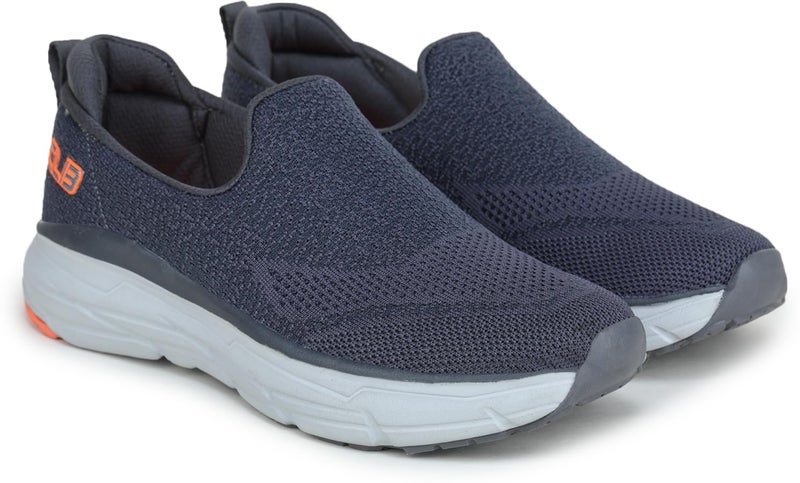 Columbus Scepter Slip-On Mocassin Shoes | Casual Shoes| Fashion Shoes| Tennis Shoes| Outdoors Shoe for Men's, (Dark Grey & Orange), UK8 - Image 1
