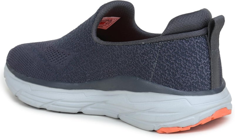 Columbus Scepter Slip-On Mocassin Shoes | Casual Shoes| Fashion Shoes| Tennis Shoes| Outdoors Shoe for Men's, (Dark Grey & Orange), UK8 - Image 3