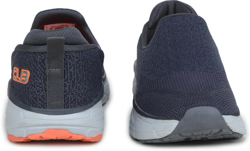 Columbus Scepter Slip-On Mocassin Shoes | Casual Shoes| Fashion Shoes| Tennis Shoes| Outdoors Shoe for Men's, (Dark Grey & Orange), UK8 - Image 5