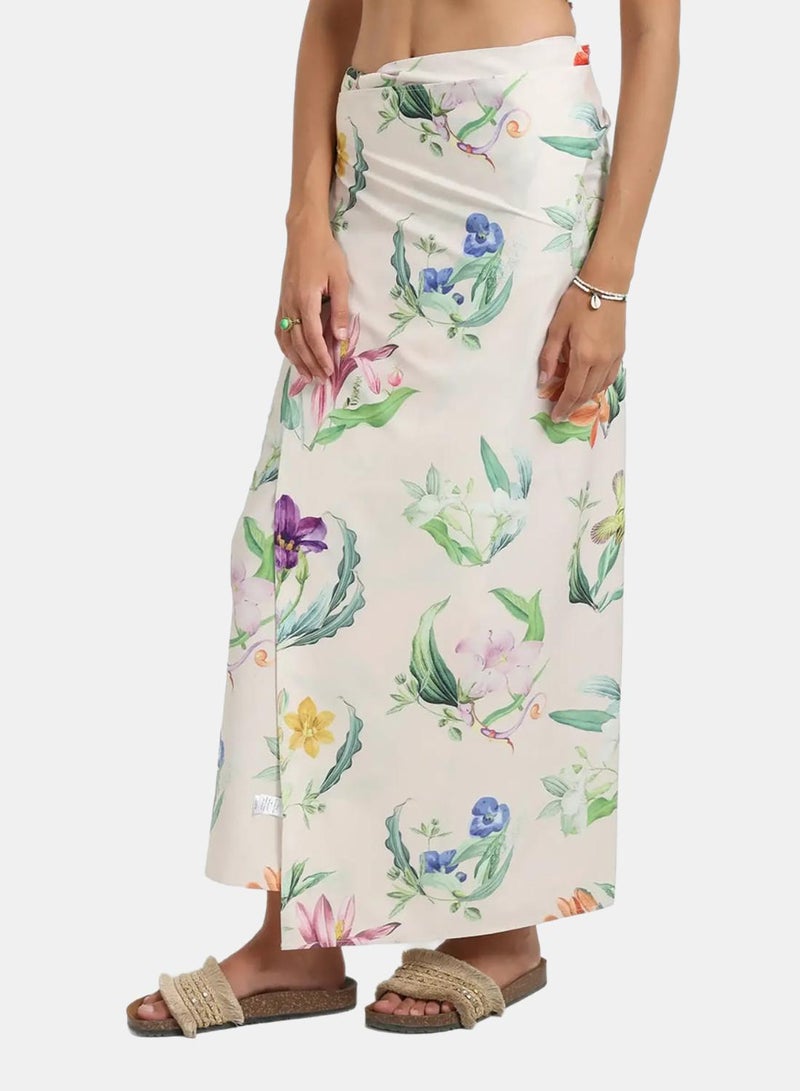Carina Floral Beach Sarong Wrap - Image 1