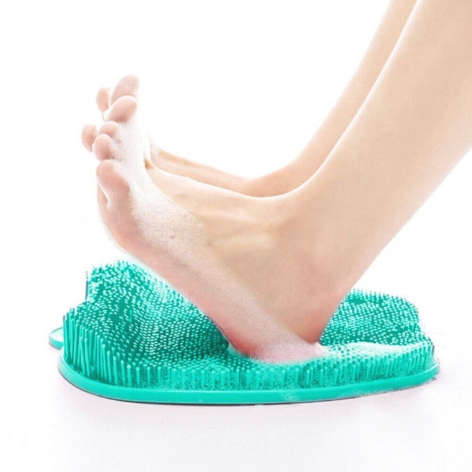 SHOWER FOOT SCRUBBER MAT WITH NONSLIP SUCTION CUPS FOOT MASSAGER ACUPRESSURE MAT IMPROVE CIRCULATION REDUCE FEET PAIN