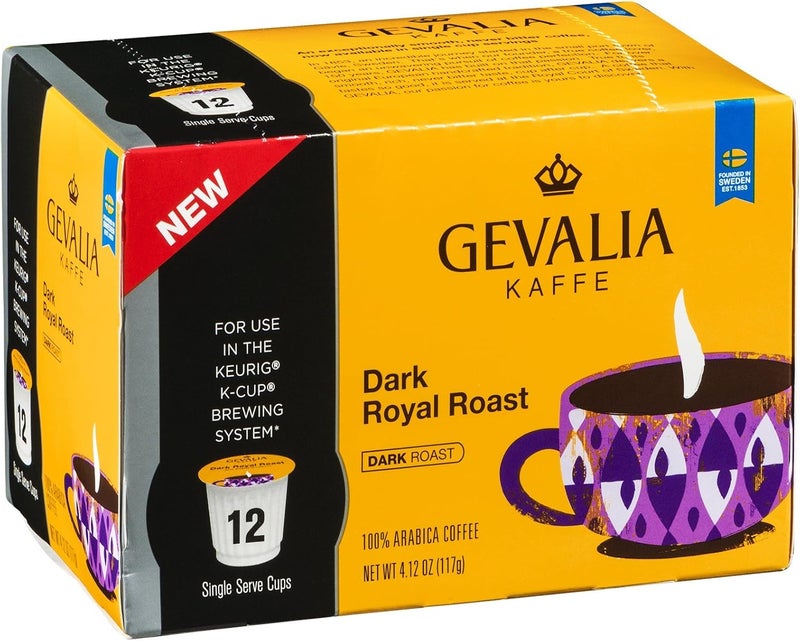 Gevalia Kaffe Dark Royal Roast Coffee K-Cup Pods - 12 Count - Image 1