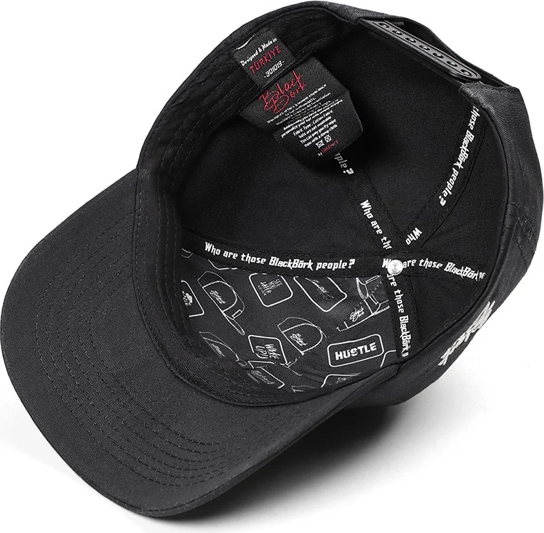 Black Börk V1 Baseball No Control - 1 Unisex Black Hat (Cap) with Code Logo