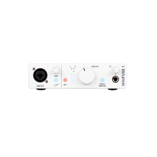Arturia MiniFuse 1 - Compact USB Audio Interface with Creative Software for Recording, Production, Podcasting, Guitar - White - Image 3