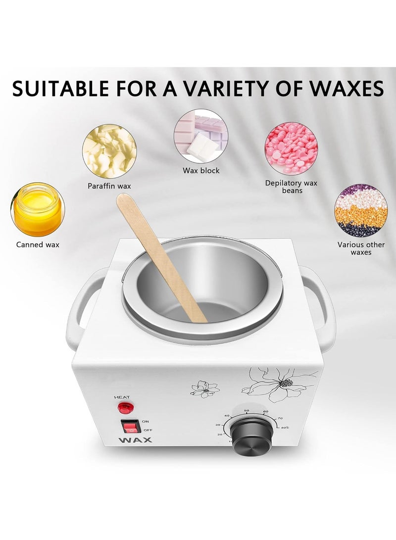Wax Warmer Professional Electric Heater Machine for Hair Removal - Large Pot Paraffin Facial Skin Body SPA Salon Equipment With Adjustable Temperature Set - Image 2