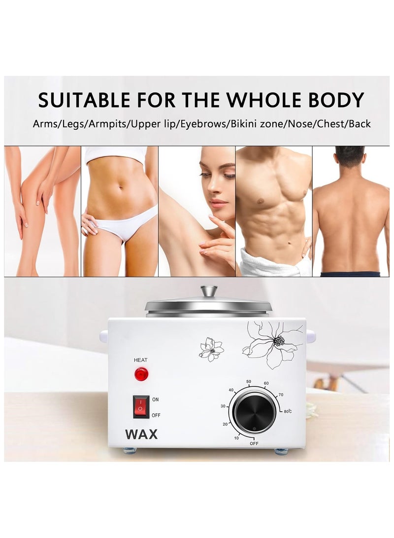 Wax Warmer Professional Electric Heater Machine for Hair Removal - Large Pot Paraffin Facial Skin Body SPA Salon Equipment With Adjustable Temperature Set - Image 4