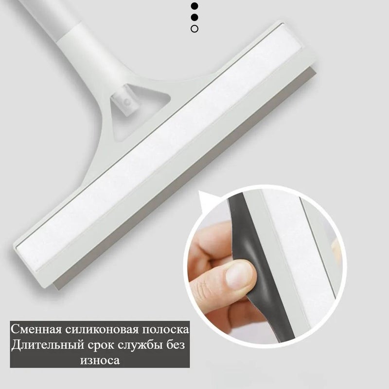 Window Cleaning Brush: 3-In-1 Multi-Functional Tool - Durable Silicone Scraper Spray Cleaner for Home Glass Mirror Bathroom Surfaces - Image 5