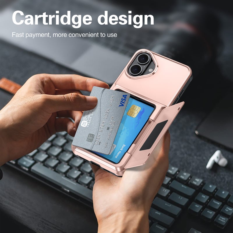 HuHa Protective Cover For iPhone 11 Pro Card Slot Holder Phone Case(Blue) - Image 5