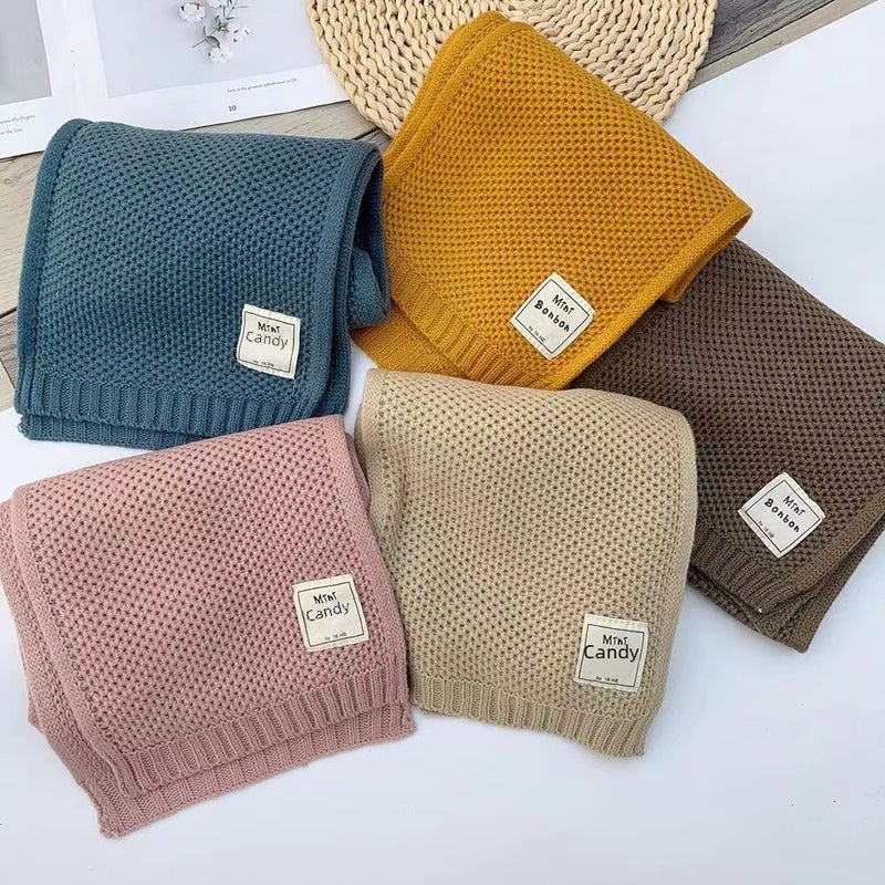 Kids Winter Scarf Knitted Warm Neck Snood Ginger yellow  - Image 5