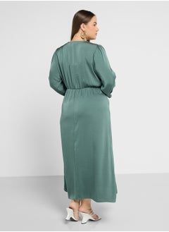 Vero Moda Curve Surplice Neck Tiered Dress  - Image 2
