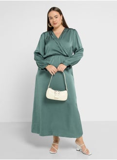 Vero Moda Curve Surplice Neck Tiered Dress  - Image 1
